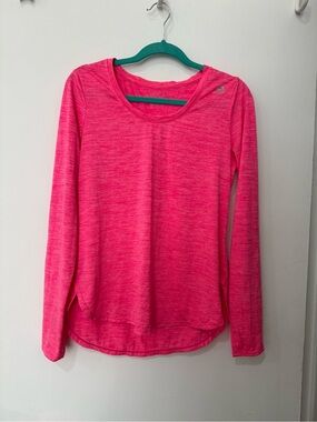 Reebok Hot Pink Long Sleeve Performance Tee